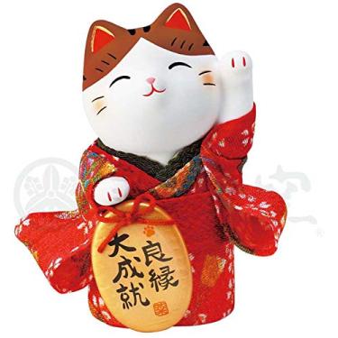 Imagem de Nishikisai Crepe Oba Maneki Cat (Good Rime) AM-Y7419