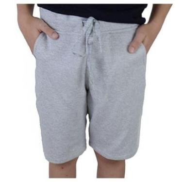 Imagem de Bermuda Juvenil Masculina Ogochi Moletom Cinza Mescla - 0734-Masculino