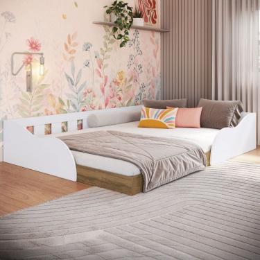 Imagem de Cama Montessoriana Casal Memphis Branco - Art In Móveis