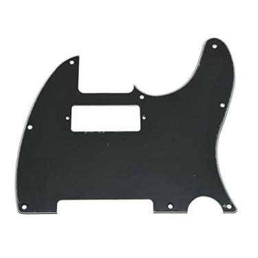 Imagem de KAISH Tele Style Pickguard Guitar Pick Guard Scratch Plate com mini orifício para captador Humbucker para tele/telecaster, preto, 3 camadas