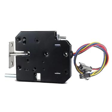 Imagem de Trava eletrônica de gabinete, fechadura magnética DC 12v 2a com estrutura de polo superior e interruptor de detecção, adequada para armários de armazenamento, máquinas de venda automática não