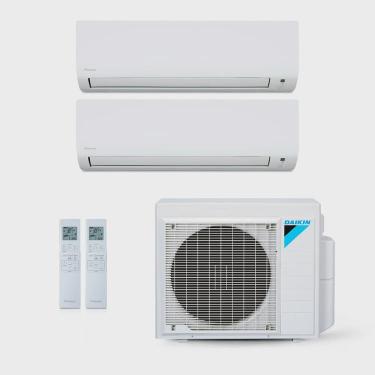 Imagem de Ar-Condicionado Multi Split Inverter Daikin 24.000 BTUs (1x Evap hw 12.000 + 1x Evap hw 20.000) Quente/Frio 220V