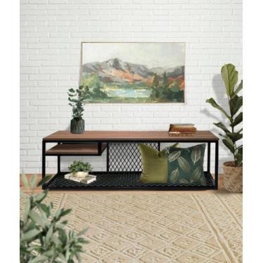 Imagem de Rack Vanguardia 150 cm Estilo Industrial - Casa Quentinha, MDF Savana