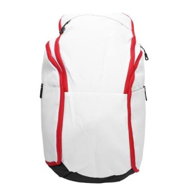 Imagem de Mochila de Basquete, Mochila Molhada Backpack Oxford Ploth Laptop Compartment Bag para Suprimentos para Exercícios (Vermelho branco)