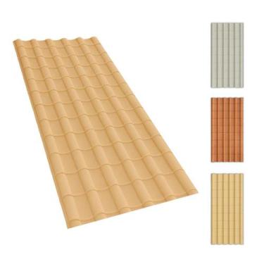 Imagem de Telha Precon Pvc Plan 2.42X0.88 Diversas Cores, Marfim