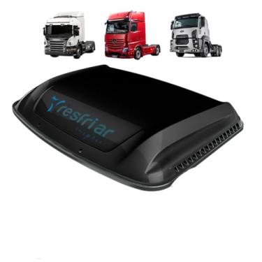 Imagem de Climatizador de Ar Caminhão Série 8 com Controle e App Preto Scania Mercedes Fordd 24v - Resfriar