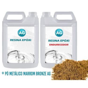 Imagem de Porcelanato Líquido Metálico Marrom Bronze AG por M² - Resinas ag, 10m