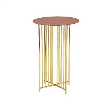 Imagem de Suporte para Bolo Expositor de dim sum Plataforma criativa redonda para armazenamento de sobremesas Suporte para bolos e salgadinhos Suporte para Sobremesa(Orange,Grande)