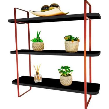 Imagem de Prateleira Hone Slim - Loja da Isa, Cobre/Preto