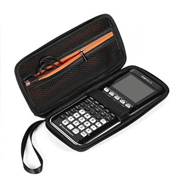 Imagem de Bolsa de transporte da calculadora gráfica BOVKE para Texas Instruments TI-84 Plus CE/TI-83 Plus CE/Casio fx-9750GII, bolso com zíper extra para cabos USB, manual, lápis, régua, preto