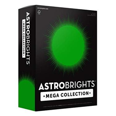 Imagem de Astrobrights Mega Collection, papel colorido, ultra verde, 625 folhas, 11 kg/89 g/m², 21,5 x 28 cm - mais lençóis! (91677)