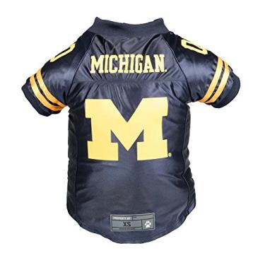 Imagem de Littlearth Camiseta premium NCAA Michigan Wolverines para animais de estimação, PP, cor do time