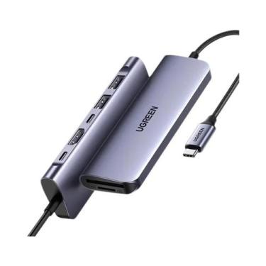 Imagem de UGREEN USB-C Hub 7 em 1 - 4K@60Hz, HDMI, PD 100W, Leitor SD/TF, USB 3.