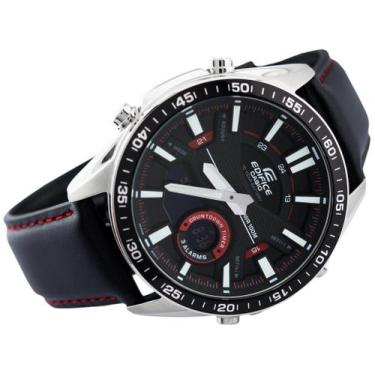 Imagem de Relógio casio masculino edifice couro efv-c100l-1avdf