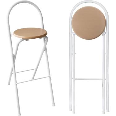 Imagem de Bancos de bar de café da manhã com barra traseira para bancos de barest de barestas de barks altura do assento 60cm/65cm/70cm/75cmolpletable bancos de barra para adultos Capacidade de carga