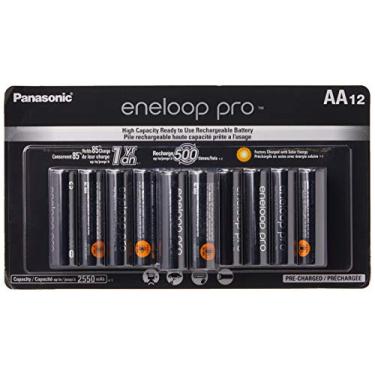 Imagem de Pilha AA recarregável pré-carregada Panasonic eneloop pro BK-3HCCA12FA, pacote com 12
