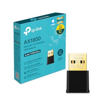 Imagem de Adaptador wifi 6 USB TP-Link Archer TX20U Nano AX1800 Dual Band compatível com Windows...