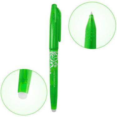 Imagem de Caneta Apagavel Magica Fantasminha Apaga Calor Verde - De Acordo com a