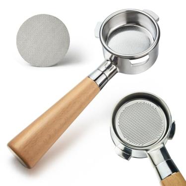 Imagem de Filtro portátil sem fundo de 51 mm com tela de disco, filtro de café expresso de 3 orelhas compatível com Delonghi Dedica EC680, EC685, máquinas de café SMEG e EUPA, filtro de aço inoxidável e cabo de