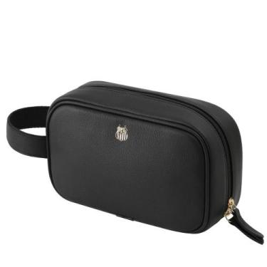 Imagem de Nécessaire De Couro Santos F.C. - Produto Oficial - Couro50, Preto