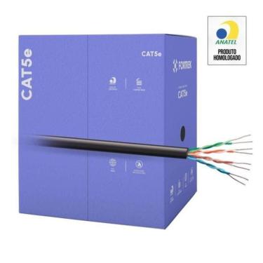 Imagem de Cabo De Rede Cat5e 305m Fortrek Fk 500c Cmx Preto - Cx - 305