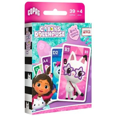 Imagem de Jogo de Cartas Infantil Gabby’s Dollhouse 4 em 1 Copag