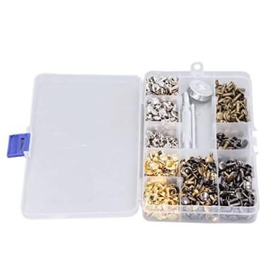 Imagem de ZJchao Rebites de Couro, 360pcs Tampa Dupla Rebite Couro Artesanato de Metal Tubular Garanhão Dupla Tampa Kit de 6mm 8mm + Ferramenta de Configuração de Alicates de Punção