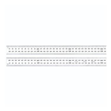 Imagem de C635-500 500mm Spring-Tempered Steel Rule with Millimeter Graduations, Graduations at mm and 1/2mm on Both Sides