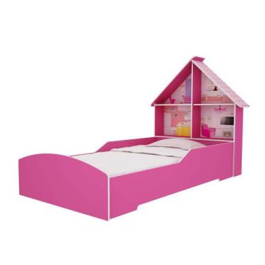 Imagem de Cama Casinha Infantil 90cm Gelius, Pink