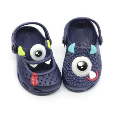 Imagem de Babuche Infantil Plugt Ventor Baby Monstros Azul Marinho Leve, Confort