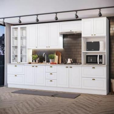 Imagem de Cozinha Modulada 343cm 6 peças 12 Portas 7 Gavetas Americana Henn - Br