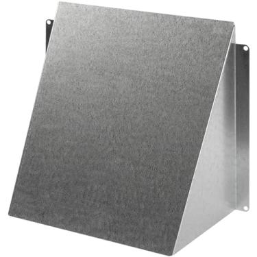 Imagem de Tampa de ventilação de aço galvanizado de 20 cm x 20 cm - Defletor de chuva de escapamento/entrada de duto - Proteção à prova de intempéries para sistemas de ventilação aberta - Exaustor de ventilação