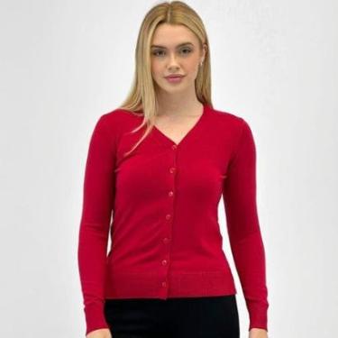 Imagem de Casaco Blue Rose Cardigan Botão Feminino-Feminino