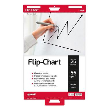 Imagem de Bloco flip chart 56gr 64x88cm (com25 fls) Spiral PT 1 UN