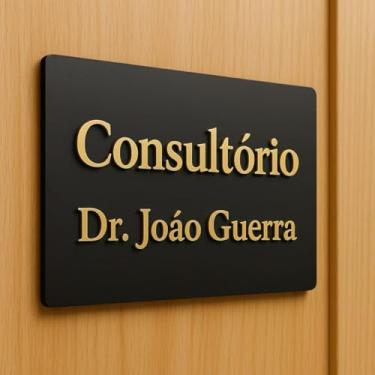 Imagem de Placa de Identificação em ACM com Letra Caixa, 30x20 cm, para Sala e Consultório, Personalizada