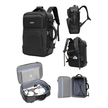 Imagem de Mala Mochila De Bordo Viagem Com Cadeado Impermeável - Sport, Preto