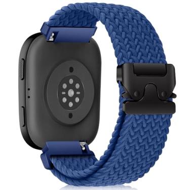 Imagem de MiKoyi Pulseira trançada de nylon de 22 mm compatível com Amazfit Bip 6/5/5 Unity, GTR 4/3 Pro/3/2 eSIM/2e, pulseira trançada elástica, pulseira esportiva de nylon para Amazfit Balance/Cheetah/Cheetah