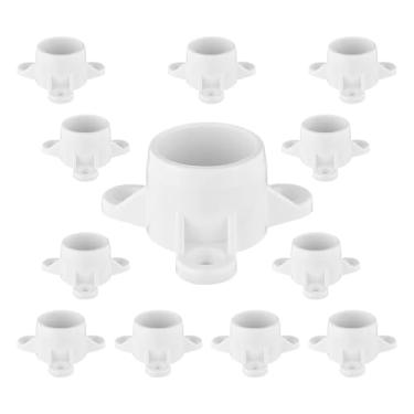Imagem de wtxhhy 12 Peças De Flanges Encaixe Pvc 3/4 Pol., Tampas Parafuso Para Pernas Mesa Tampa Suporte Projetos "Faça Você Mesmo", Pés Móveis, Fabricação Prateleiras Armazenamento