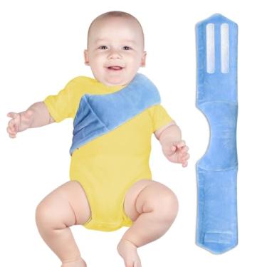 Imagem de Travesseiro de suporte de pescoço de bebê, almofadas de torcicolo para bebês recém-nascidos, modelador de cabeça de correção ajustável para assento de carro e viagem (55 x 10 x 4 cm)