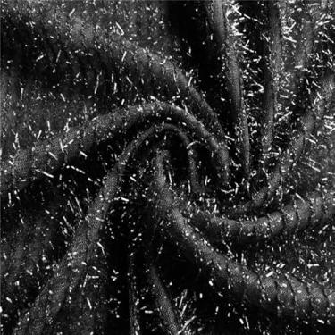 Imagem de YYCRAFT Toalha de mesa brilhante leve Tinsel Lurex da The Yard Toalha de mesa elástica 150 cm de largura decoração de festa de Natal (2 metros, preto)