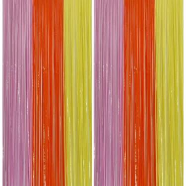 Imagem de Pacote com 2, 1 x 2 m, rosa, laranja, amarelo, folha, folha, folha, folha, folha, folha, janela, janela, porta, flâmulas, aniversário, aniversário, dia de ação de graças, casamento, boho, decoração de