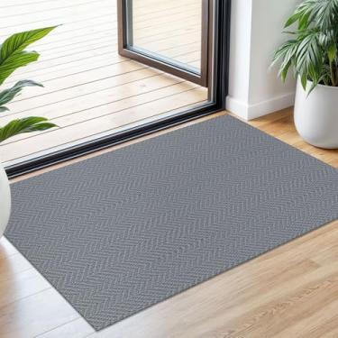 Imagem de Ivissy Tapetes de área pequena, tapetes laváveis de 6 x 8 m para entrada, tapete de cozinha, antiderrapante, tapete de porta de tecido de algodão, tapetes de entrada interna, para hall de entrada