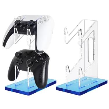 Imagem de FYY Suporte Para Controle De Jogo 2 Níveis - Duplo Universal, Tela Azul Compatível Com Suportes Mesa Nintendo Switch, Xbox, Ps5 E Ps4