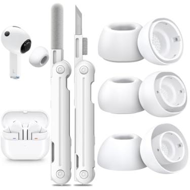 Imagem de Inesore Pontas De Reposição Para Fones Ouvido Compatíveis Com Samsung Galaxy Buds 3 Pro, Caixa Armazenamento Portátil E Caneta Limpeza, Orifício Redução Ruído Silicone 2024 (P)