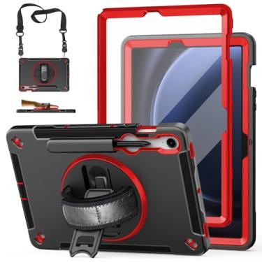 Imagem de Capa para Galaxy Tab S9/S9 FE 5G 2023: Capa TPU para Samsung Tablet S9 11 "/S9 FE 10.9" W/protetor de tela - Suporte - Punho - Pulseira de ombro - S-Pen Holder