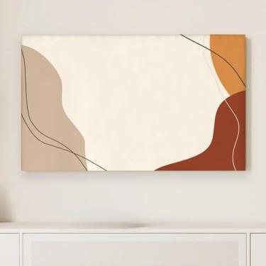 Imagem de Capa de TV Elástica Universal Protetor de Tela de TV Simples Artístico Capa Decorativa À Prova de Poeira e à Prova de Sol Capa para LCD LED Interior Quarto Sala de Estar Decoração-Bege-2||55-65