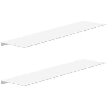 Imagem de MKO Prateleiras flutuantes de 51 cm para parede, prateleira longa de metal montada na parede para banheiro, quarto, sala de estar, cozinha, prateleiras suspensas para livros/armazenamento/decoração de