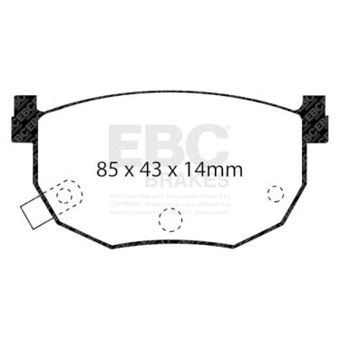 Imagem de EBC Brakes Pastilhas de freio esportivas DP2528 Greenstuff 2000 Series