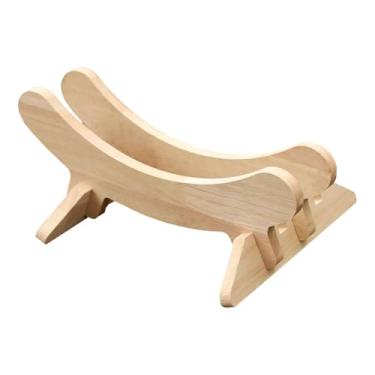 Imagem de UGPLM Suporte de chão para bicicleta estacionária de madeira, fácil de instalar, economiza espaço, ajustável, armazenamento interno para bicicletas em