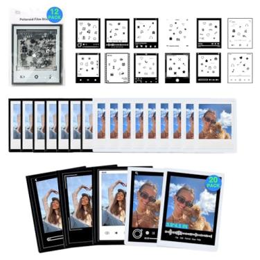 Imagem de CAIYOULE Acessórios fotográficos para câmera instantânea Polaroid I-Type/Now/OneStep/I-Type, filme de 9 x 10 cm com 20 molduras magnéticas para geladeira